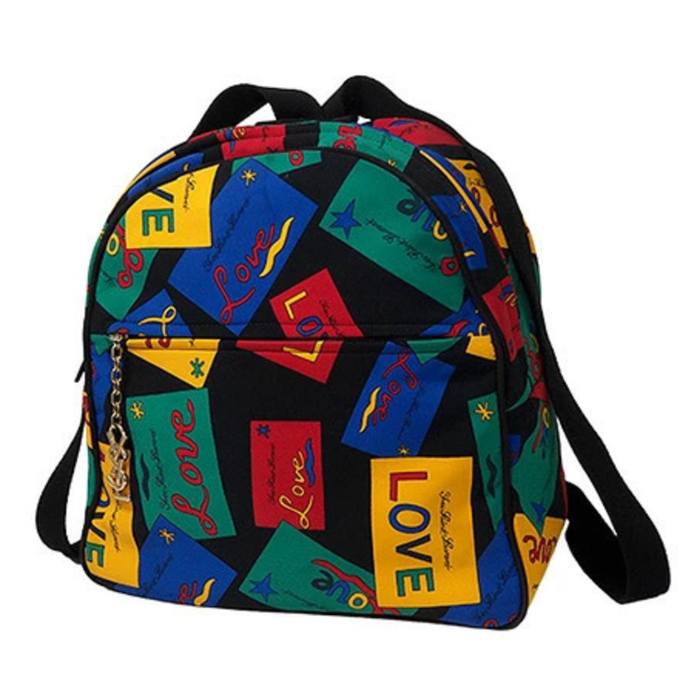 Saint Laurent Love Multicolor Backpack Leather Blue Black